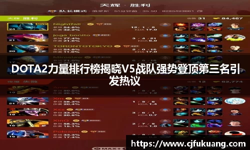 DOTA2力量排行榜揭晓V5战队强势登顶第三名引发热议